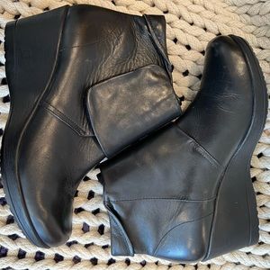 Dansko Romy Burnished Napa Wedge Booties, European Size 42, US 11